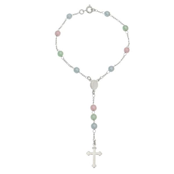 Imagem de Pulseira terço com pérolas coloridas - 0405033
