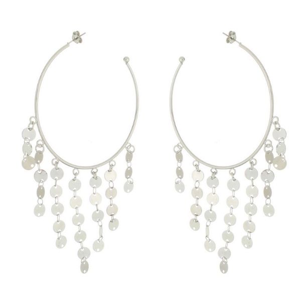 Imagem de Brinco argola com chapas redondo - 0522347