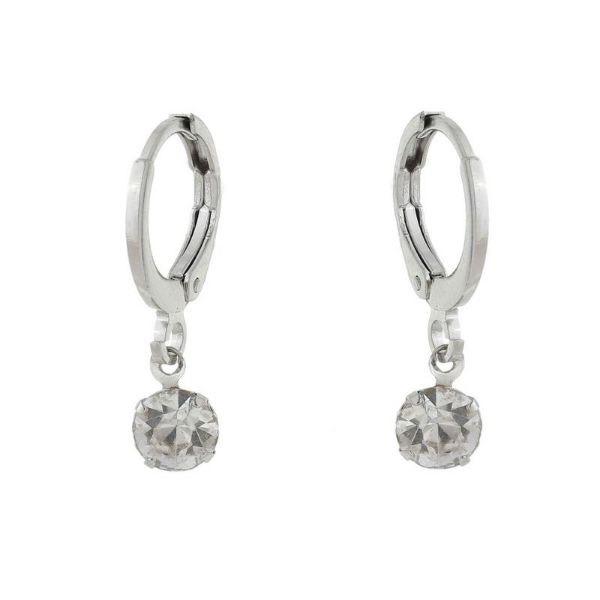 Imagem de Brinco argola click com pedra strass - 0522442