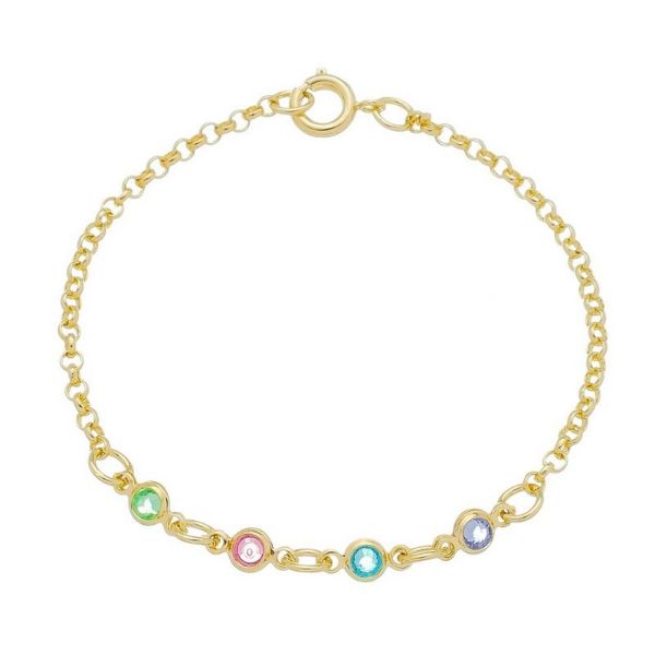 Imagem de Pulseira  infantil zircônias coloridas - 0405342