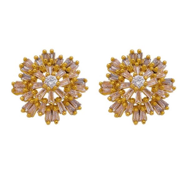 Imagem de Brinco flor com pedras zircônia - 0517792 