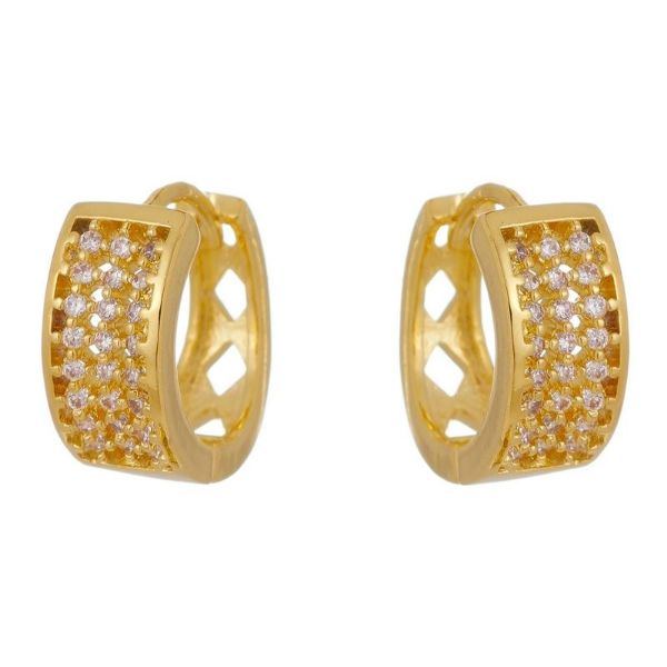 Imagem de Brinco argola click com zircônia - 0523546