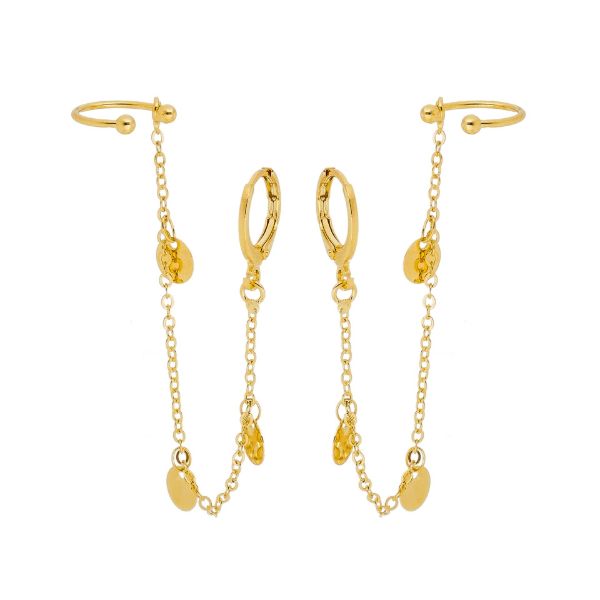Imagem de Brinco ear line com chapas - 0524675