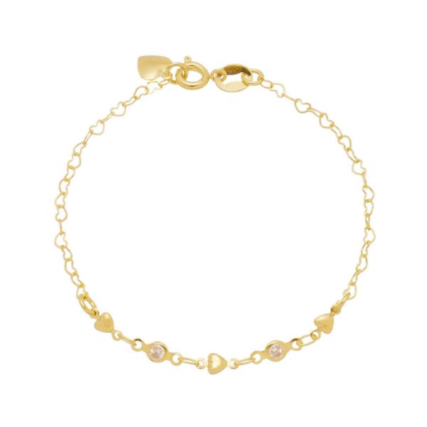 Imagem de Pulseira coração e pedras zircônia - 0405712