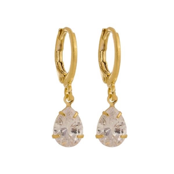 Imagem de Brinco argola click gota zircônia - 0524944