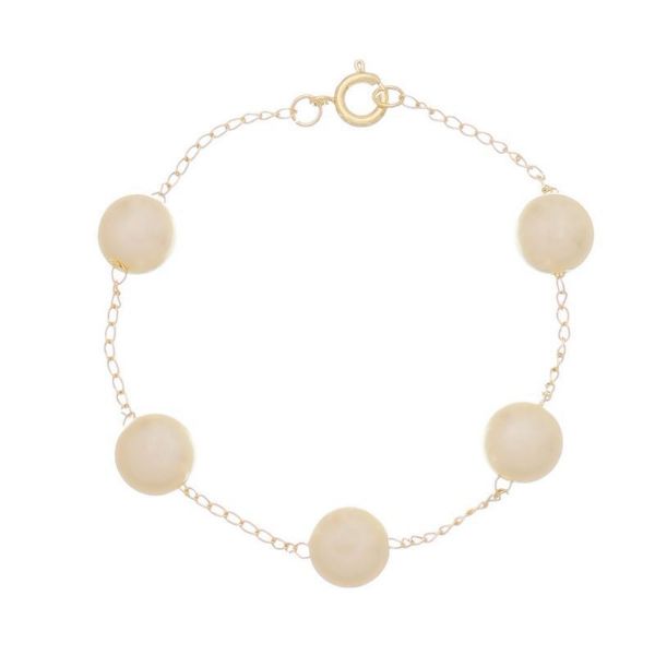Imagem de Pulseira malha cartier com pérolas - 0405586