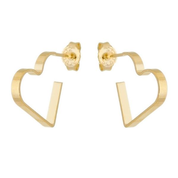 Imagem de Brinco argola em coração; 1,6cm - 0521794