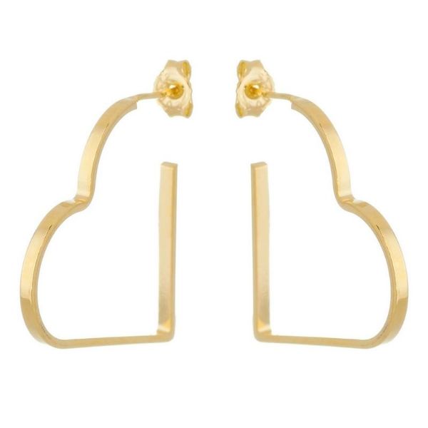 Imagem de Brinco argola em coração; 2,7cm - 0521793