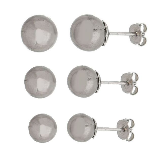 Imagem de Brinco trio bolas 5mm, 7mm, 9mm - 0521322