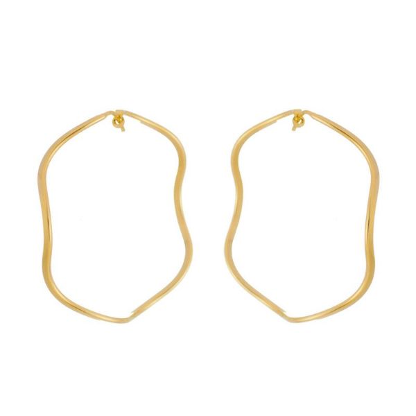 Imagem de Brinco argola ondulado; 4,4cm - 0523919