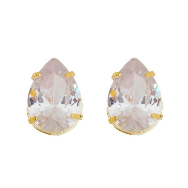 Imagem de Brinco pedra 10x7mm gota zircônia - 0524584