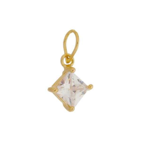 Imagem de Pingente pedra 6mm carrê zircônia - 0206533