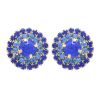 Imagem de Brinco pizza com pedras strass - 0513635 Várias Cores
