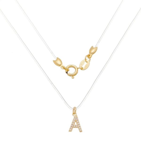 Imagem de Corrente silicone com pingente letra - 0305246 Letras