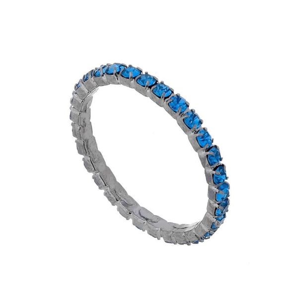 Imagem de Aliança inteira strass - 0105317 Azul Claro