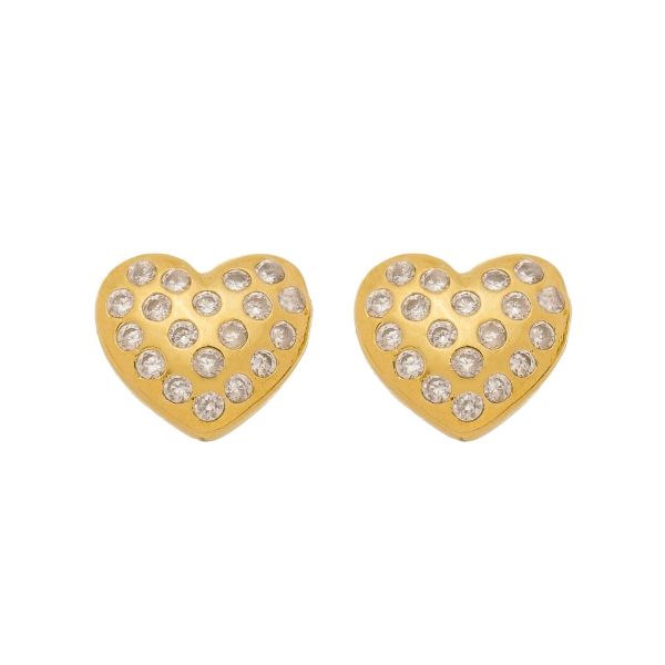 Imagem de Brinco coração pedras 1,5mm zircônia - 0526867