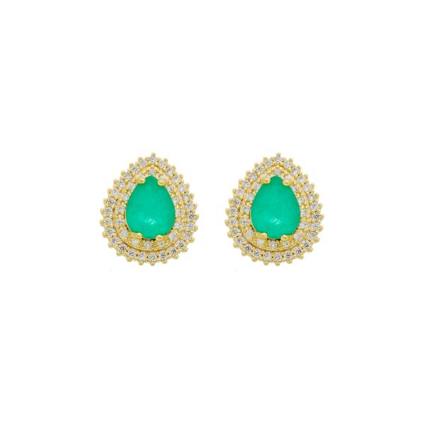 Imagem de Brinco pedra gota zircônia  - 0525975 - Cores