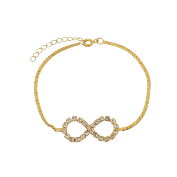 Imagem de Pulseira com infinito strass 3mm - 0402680