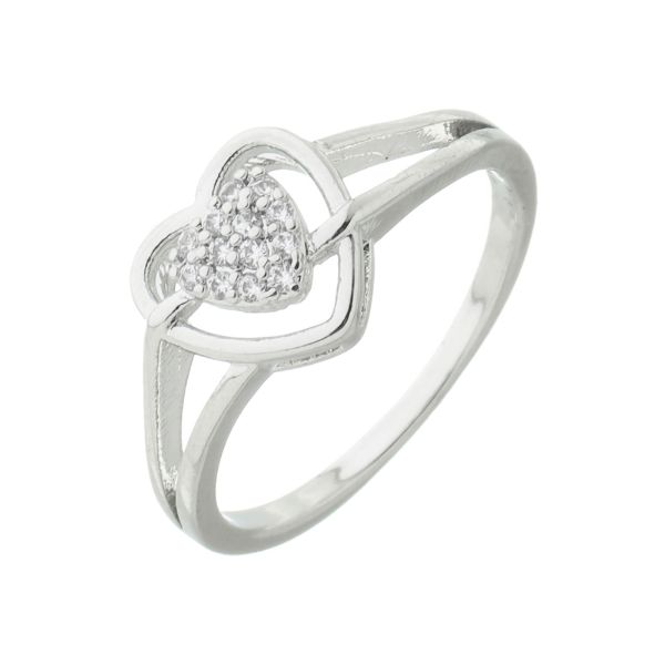 Imagem de Anel coração com  zircônia - 0107578