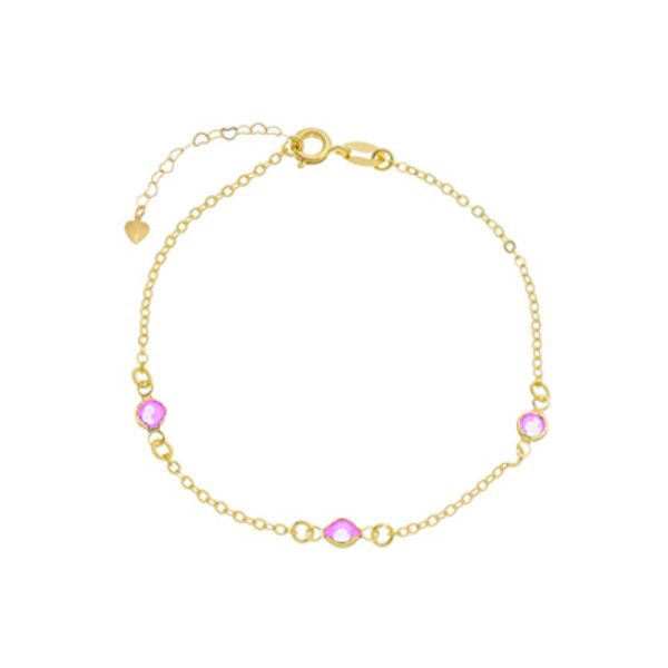 Imagem de Pulseira tiffany pedra zircônia rosa - 0406224
