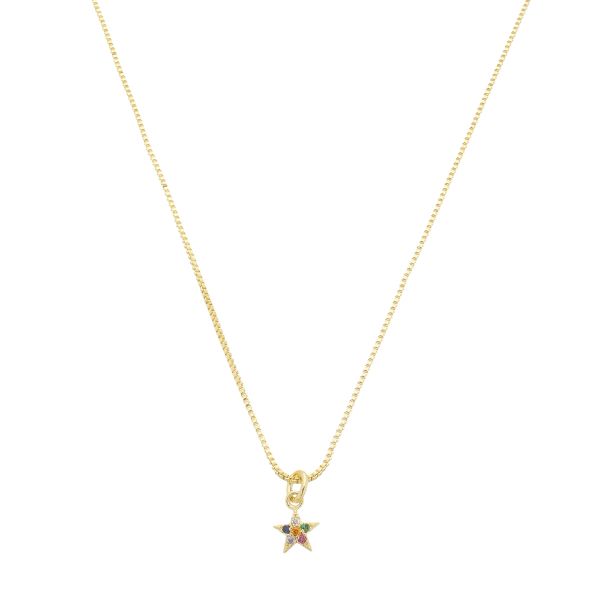 Imagem de Corrente com estrela zircônia; 35cm - 0306233