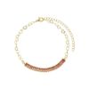 Imagem de Pulseira malha coração baguete zircônia rosa - 0406177 -