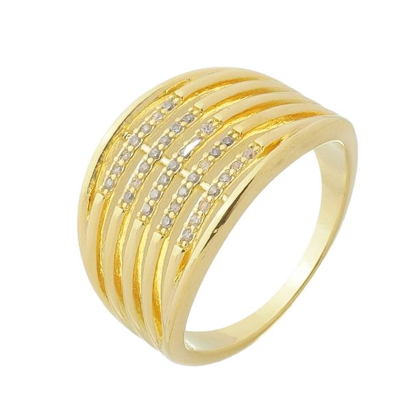 Imagem de Anel fios e pedra zircônia - 0107589