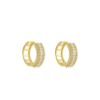 Imagem de Brinco argola baguete zircônia; 2cm - 0527524 