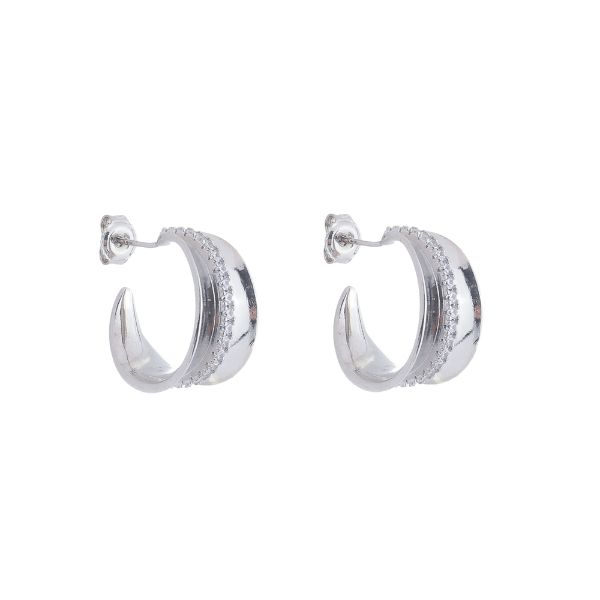 Imagem de Brinco argola zircônia; 1,9cm - 0526046