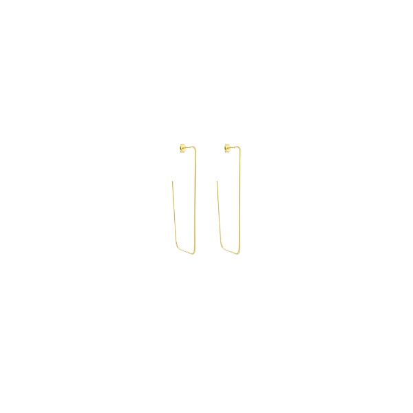 Imagem de Brinco argola retângulo; 2,4x1,6cm - 0526975 - 