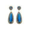 Imagem de Brinco gota zircônia azul - 0527410