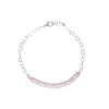 Imagem de Pulseira malha coração baguete zircônia rosa - 0406045 - 