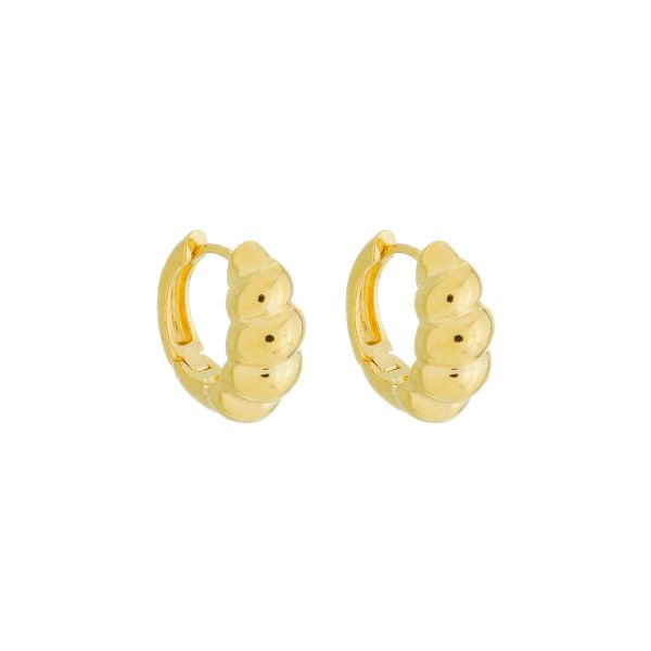 Imagem de Brinco argola click trabalhado; 1,8cm - 0526574 - 