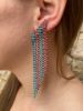 Imagem de Brinco franja pedras strass colorido - 0522242