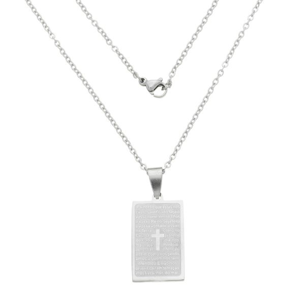Imagem de Corrente placa Oração Pai Nosso; 48cm - 0306407 - 