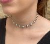 Imagem de Corrente choker flor com pérolas - 0306750 - 