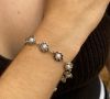 Imagem de Pulseira flor com pérola 4,5mm; 18cm - 0406206 -  