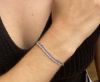 Imagem de Pulseira malha coração baguete zircônia rosa - 0406045 - 