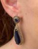 Imagem de Brinco gota zircônia azul - 0527410