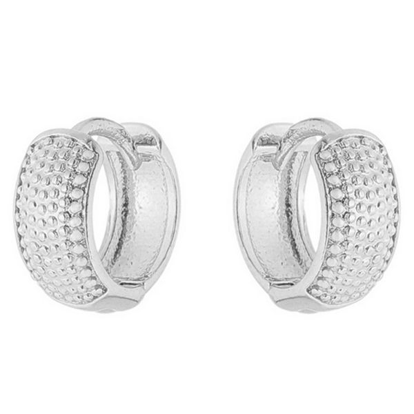 Imagem de Brinco argola click zircônia - 0523101