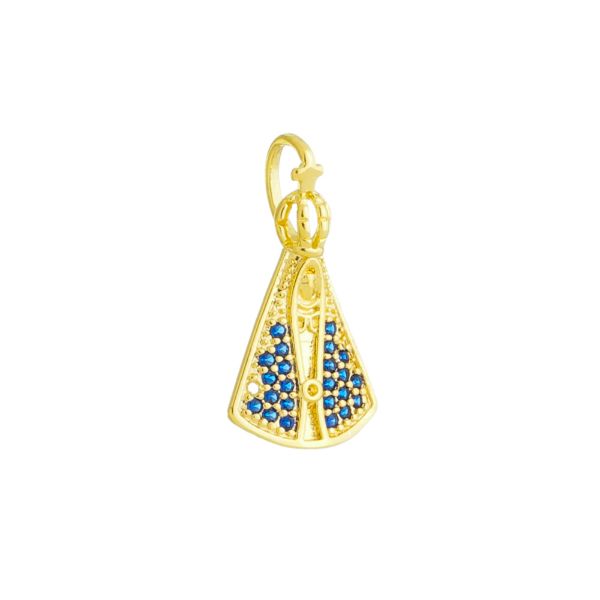 Imagem de Pingente Nossa Senhora Aparecida zircônia azul - 0207717