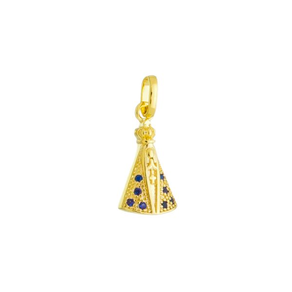 Imagem de Pingente Nossa Senhora Aparecida zircônia azul - 0207659