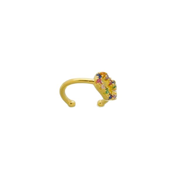Imagem de Piercing pressão coração zircônia - 0207604