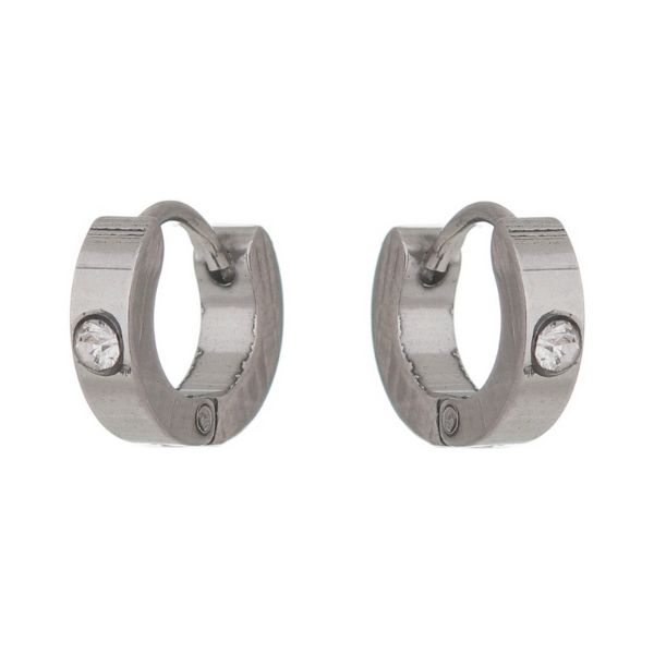 Imagem de Brinco argola click pedra strass - 0526076