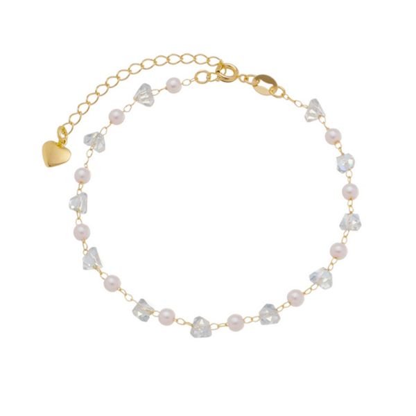 Imagem de Pulseira com pérolas e cristal - 0405466