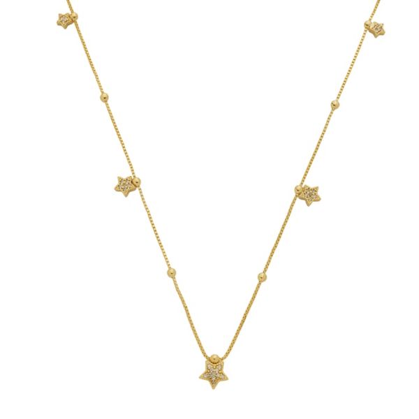 Imagem de Corrente veneziana estrelas zircônias  - 0306653