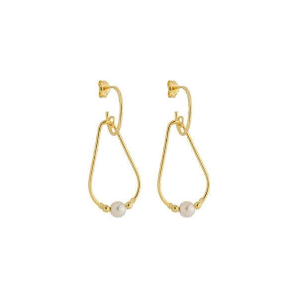 Imagem de Brinco argola com pérola 6mm - 0527761