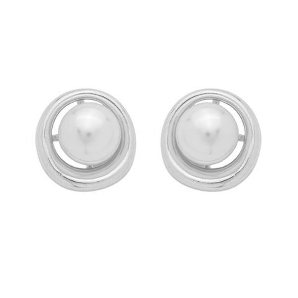 Imagem de Brinco aro liso e pérola 13mm - 0527943
