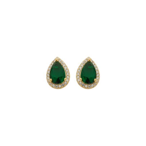 Imagem de Brinco gota zircônia verde - 0526788