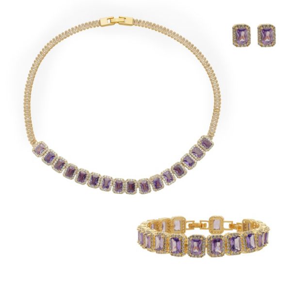 Imagem de Conjunto zircônia roxa - 1101409